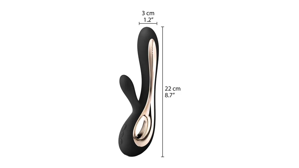 LELO Soraya 2: ervaring: maatschets van Sinful: 22 cm lang en 3 cm breed