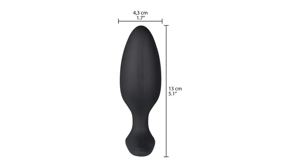 Lovense Hush 2 (Medium): ervaring: maatschets van Sinful: 13 cm lang en 4,3 cm breed