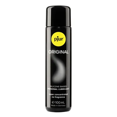 Vergelijking glijmiddel: Original pjur siliconen glijmiddel 100 ml op witte achtergrond