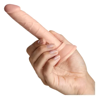 Vergelijking dildo's: Willie City realistische dildo met zuignap 14,5 cm op witte achtergrond
